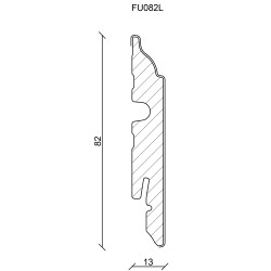 82x13MM FU082 MDF BALTA grindjuostė