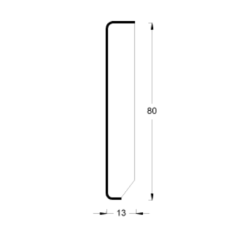 80x13mm B513 Medinės dažytos baltos grindjuostės