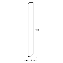 100x10mm B902 Medinės dažytos baltos grindjuostės